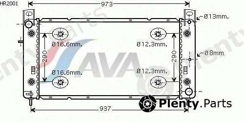  AVA QUALITY COOLING part HR2001 Radiator, engine cooling