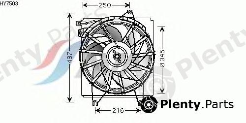  AVA QUALITY COOLING part HY7503 Fan, radiator