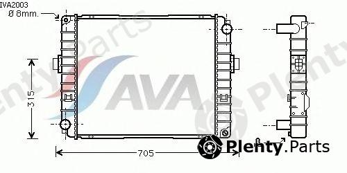  AVA QUALITY COOLING part IVA2003 Radiator, engine cooling