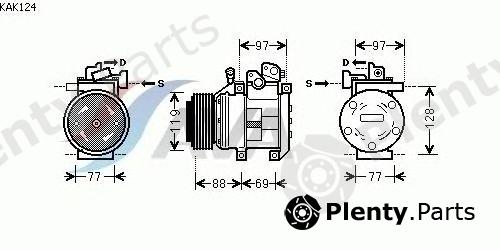  AVA QUALITY COOLING part KAK124 Compressor, air conditioning