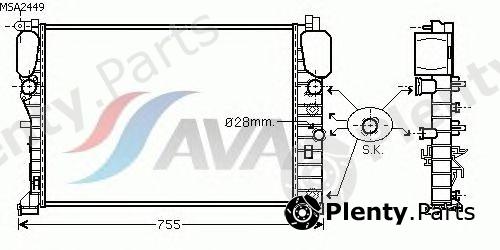  AVA QUALITY COOLING part MSA2449 Radiator, engine cooling