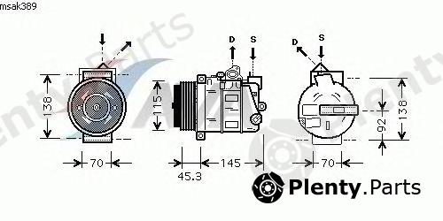  AVA QUALITY COOLING part MSAK389 Compressor, air conditioning