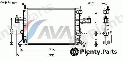  AVA QUALITY COOLING part OL2303 Radiator, engine cooling