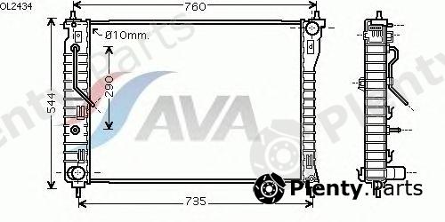  AVA QUALITY COOLING part OL2434 Radiator, engine cooling