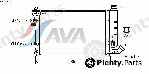  AVA QUALITY COOLING part PE2140 Radiator, engine cooling