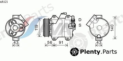  AVA QUALITY COOLING part SZK121 Compressor, air conditioning