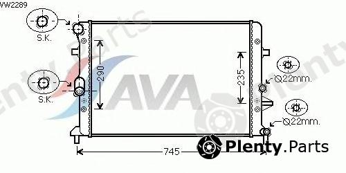  AVA QUALITY COOLING part VW2289 Radiator, engine cooling