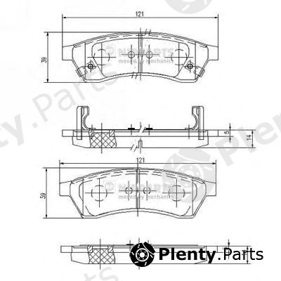  NIPPARTS part J3610904 Brake Pad Set, disc brake