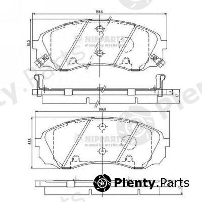  NIPPARTS part N3600329 Brake Pad Set, disc brake