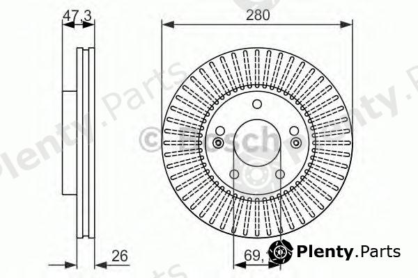  BOSCH part 0986479991 Brake Disc