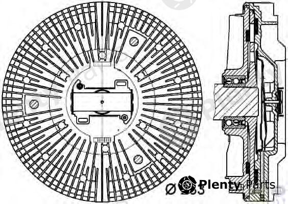 HELLA part 8MV376730-101 (8MV376730101) Clutch, radiator fan