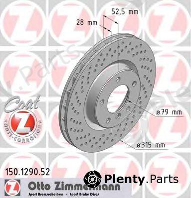  ZIMMERMANN part 150129052 Brake Disc