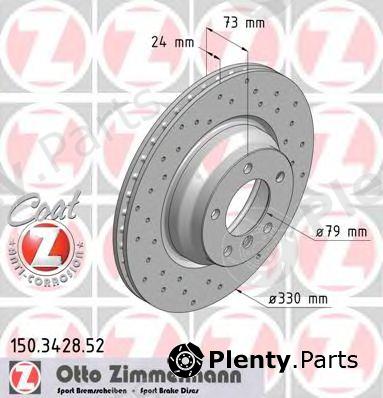 ZIMMERMANN part 150342852 Brake Disc