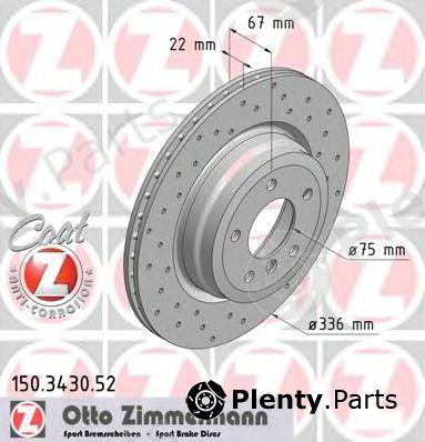  ZIMMERMANN part 150343052 Brake Disc