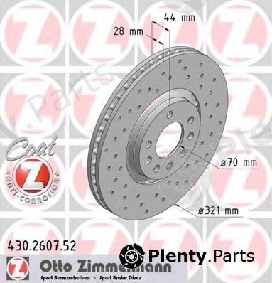  ZIMMERMANN part 430260752 Brake Disc