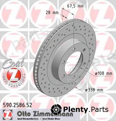  ZIMMERMANN part 590258652 Brake Disc