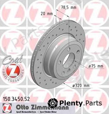  ZIMMERMANN part 150345052 Brake Disc