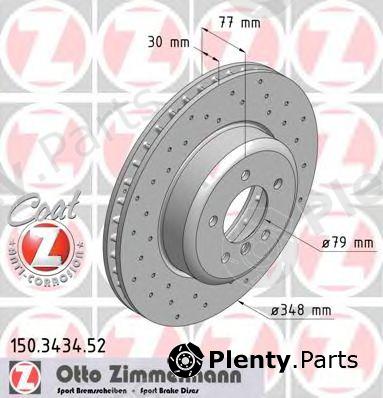 ZIMMERMANN part 150343452 Brake Disc