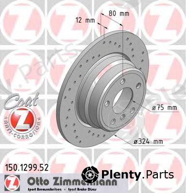  ZIMMERMANN part 150129952 Brake Disc