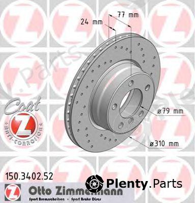  ZIMMERMANN part 150.3402.52 (150340252) Brake Disc