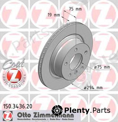  ZIMMERMANN part 150.3436.20 (150343620) Brake Disc