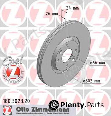  ZIMMERMANN part 180302320 Brake Disc