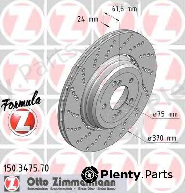  ZIMMERMANN part 150347570 Brake Disc