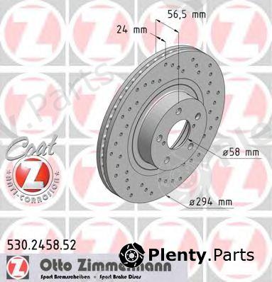  ZIMMERMANN part 530.2458.52 (530245852) Brake Disc