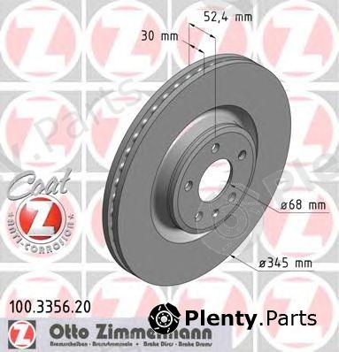  ZIMMERMANN part 100.3356.20 (100335620) Brake Disc