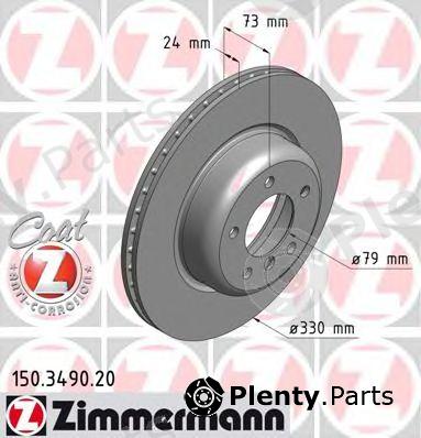  ZIMMERMANN part 150349020 Brake Disc