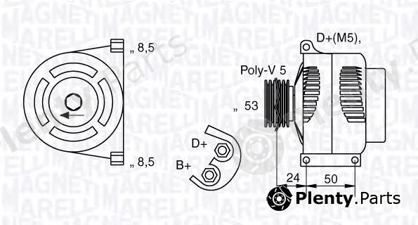  MAGNETI MARELLI part 063377009010 Alternator