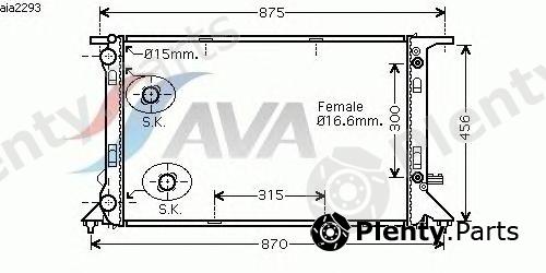  AVA QUALITY COOLING part AIA2293 Radiator, engine cooling