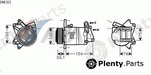  AVA QUALITY COOLING part DNK321 Compressor, air conditioning