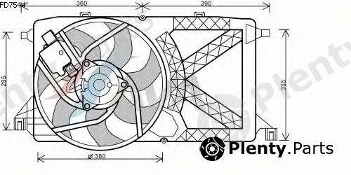  AVA QUALITY COOLING part FD7544 Fan, radiator