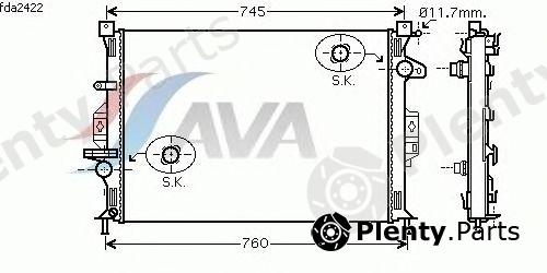  AVA QUALITY COOLING part FDA2422 Radiator, engine cooling
