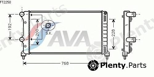  AVA QUALITY COOLING part FT2250 Radiator, engine cooling