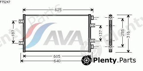 AVA QUALITY COOLING part FT5247 Condenser, air conditioning
