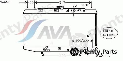  AVA QUALITY COOLING part HD2064 Radiator, engine cooling