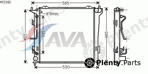  AVA QUALITY COOLING part HY2182 Radiator, engine cooling