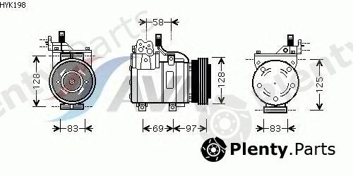  AVA QUALITY COOLING part HYK198 Compressor, air conditioning