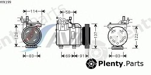  AVA QUALITY COOLING part HYK199 Compressor, air conditioning