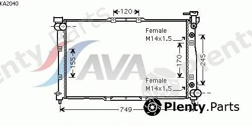 AVA QUALITY COOLING part KA2040 Radiator, engine cooling