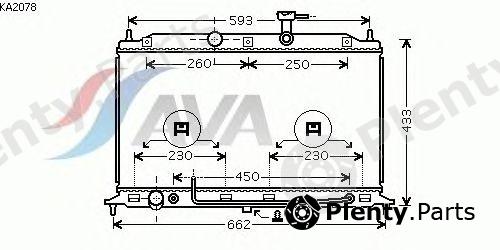  AVA QUALITY COOLING part KA2078 Radiator, engine cooling