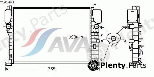  AVA QUALITY COOLING part MSA2440 Radiator, engine cooling
