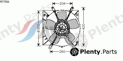  AVA QUALITY COOLING part MT7506 Fan, radiator