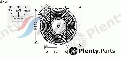  AVA QUALITY COOLING part OL7508 Fan, radiator