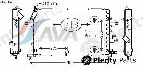  AVA QUALITY COOLING part OLA2467 Radiator, engine cooling