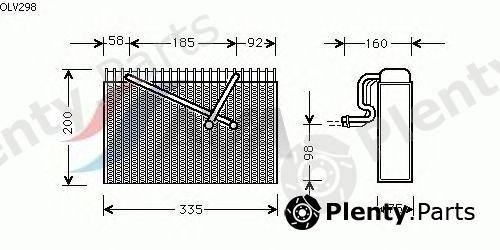  AVA QUALITY COOLING part OLV298 Evaporator, air conditioning