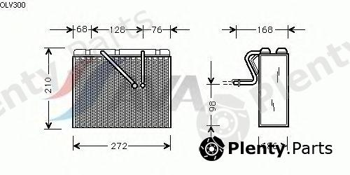  AVA QUALITY COOLING part OLV300 Evaporator, air conditioning