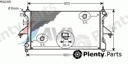  AVA QUALITY COOLING part PEA2305 Radiator, engine cooling